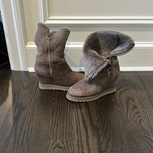 Taupe ASH WEDGE BOOTIES